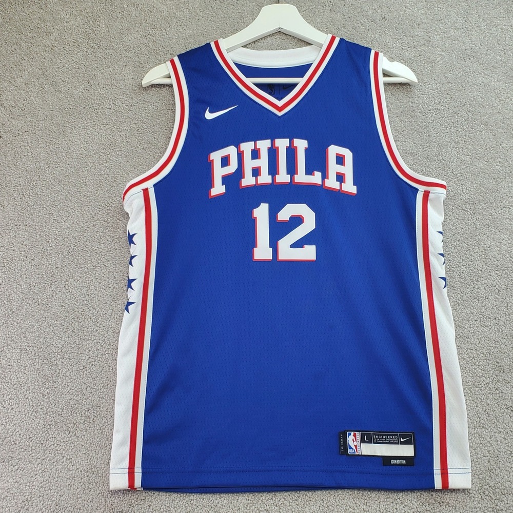 Nike NBA Philadelphia 76ers Tobias Harris Basketball Jersey Blue‎ Boys Large